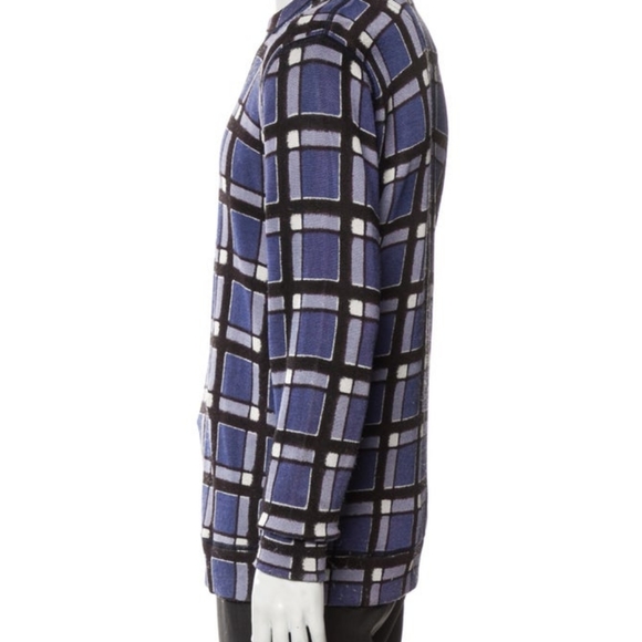 Marc by Marc Jacobs "Skipper" Blue Check Sweatshirt- Sz. Lrg - Picture 3 of 15